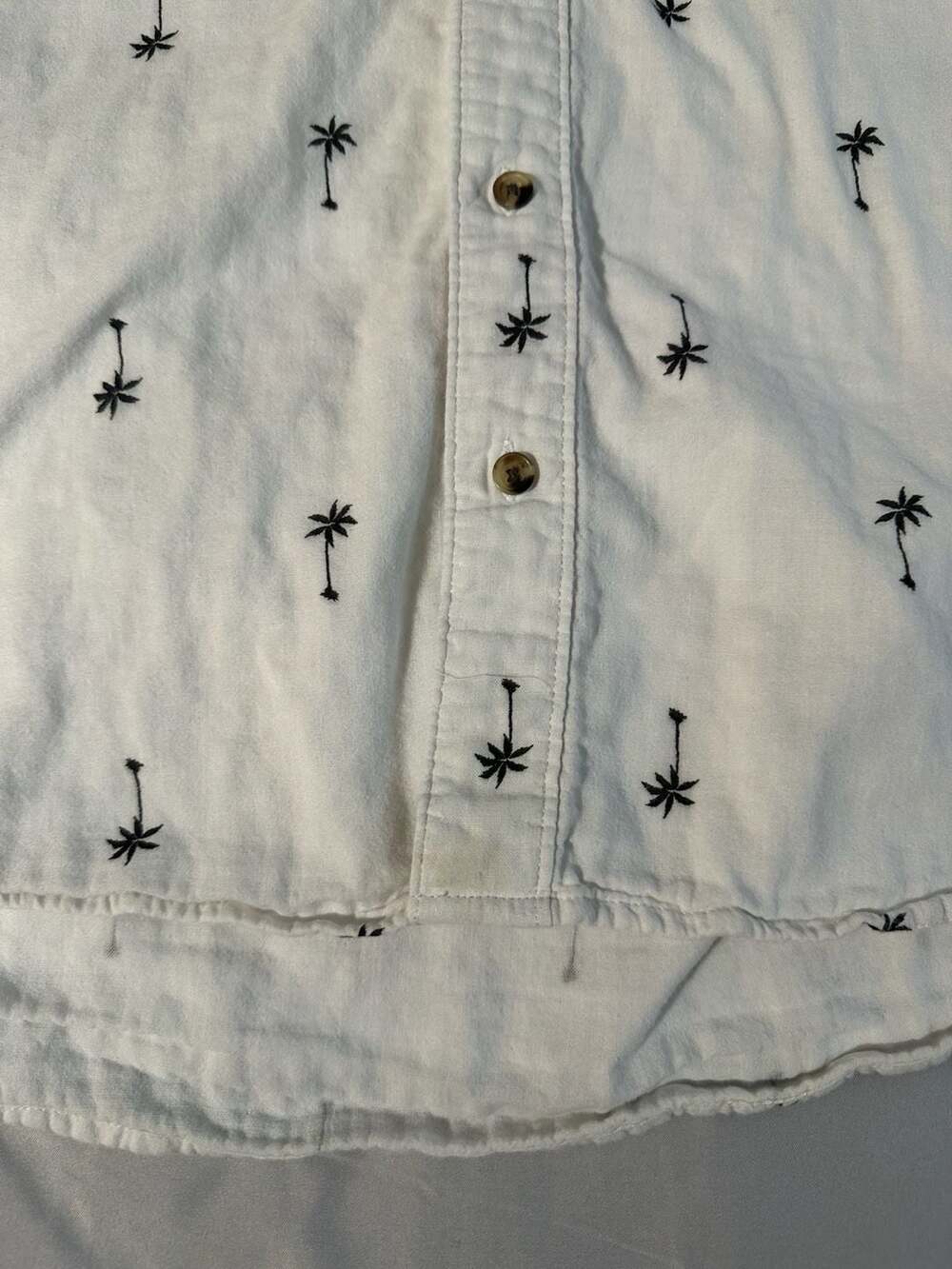 Junk Food x Disney Mickey Mouse Palm Tree Embroidered Button Up Shirt XL - Picture 9 of 12